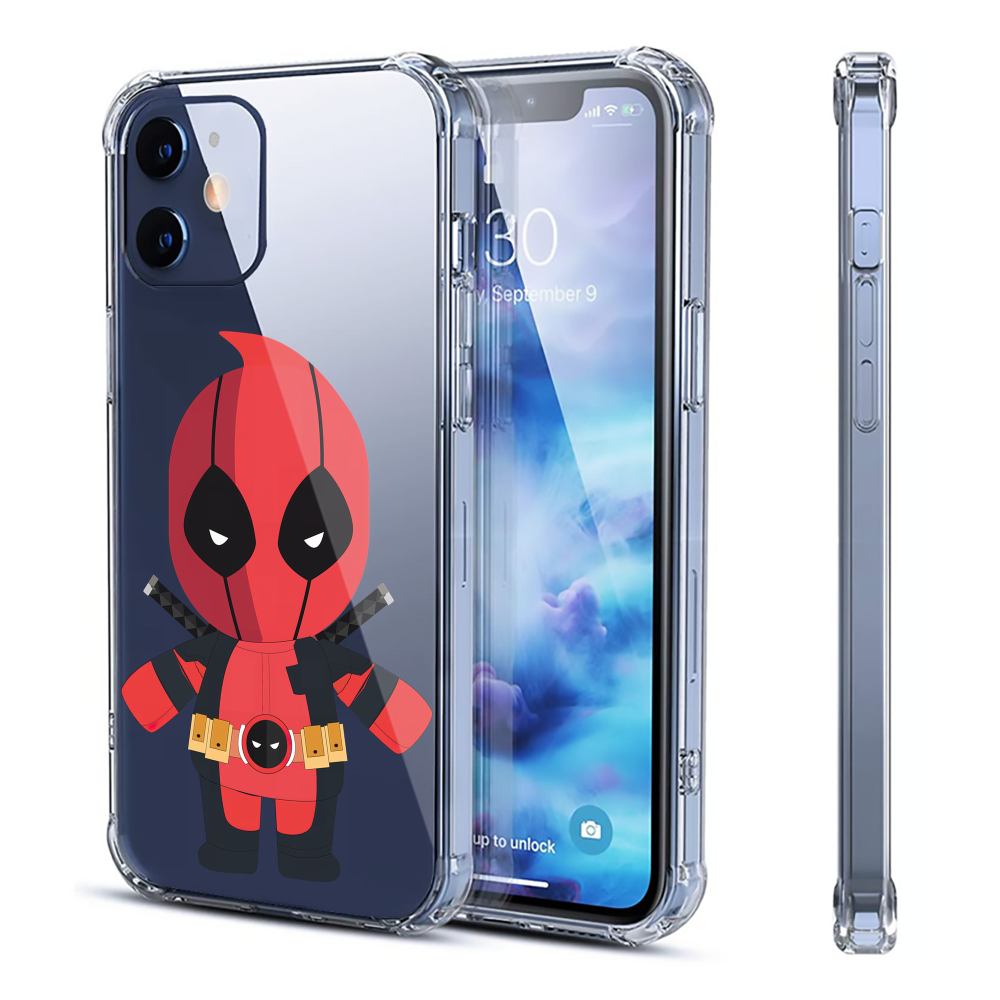 （画像用） Deadpool デッドプール 【iPhone 12シリーズ対応】透明スマホケース（クリアソフトケース）